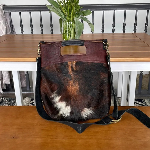 Stone Feather Road Custom Cowhide Leather Bantam Bag - Picture 1 of 9